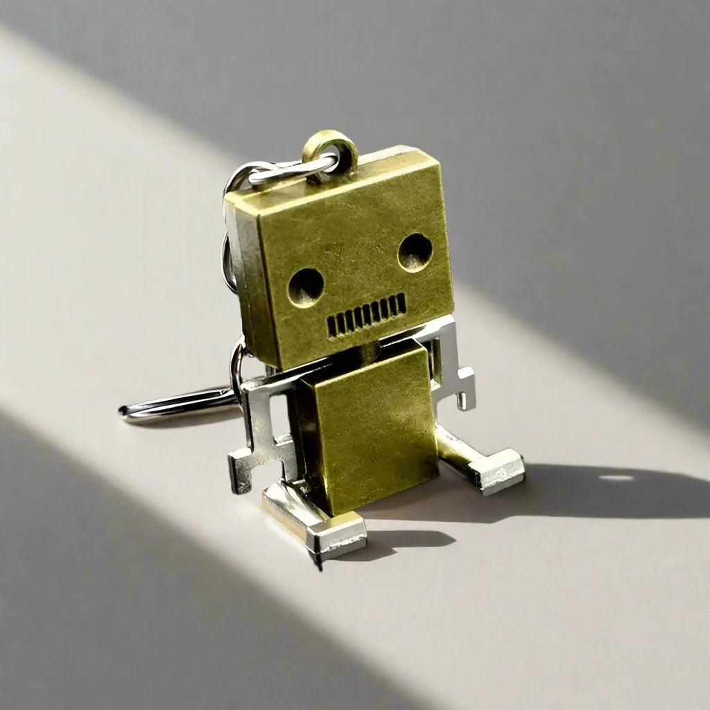 Unique Keychains - 3D Movable Joint Mini Robot - Bronze Color - TSKC7 - Touchy Style