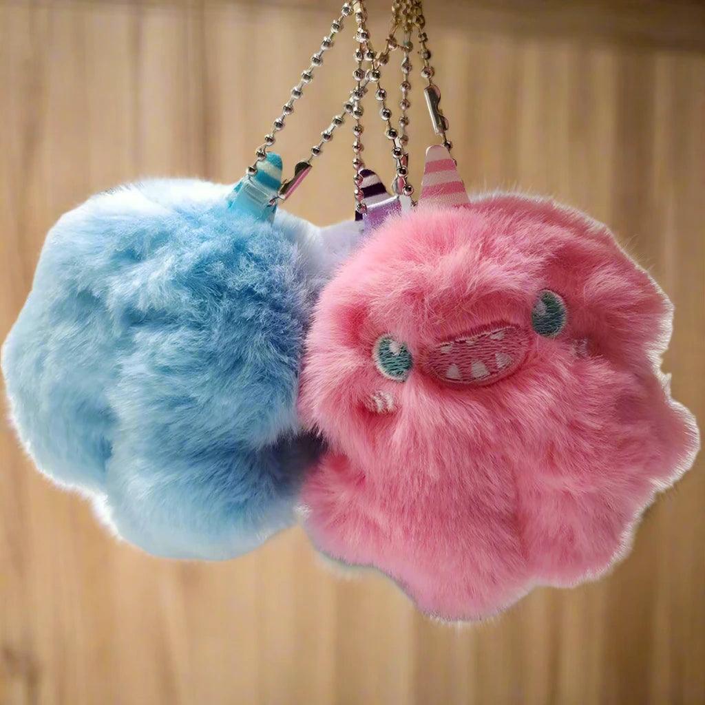 Unique Keychains - Cartoon Monster - Plush Stuffed Doll Pendant Keyrings - TSKC14 - Touchy Style