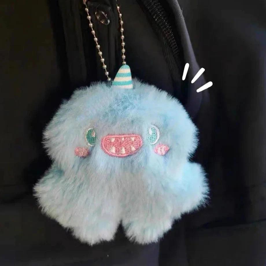 Unique Keychains - Cartoon Monster - Plush Stuffed Doll Pendant Keyrings - TSKC14 - Touchy Style