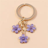 Unique Keychains - Cherry Blossom, Sakura Floral Tassel - TSKC6 - Touchy Style