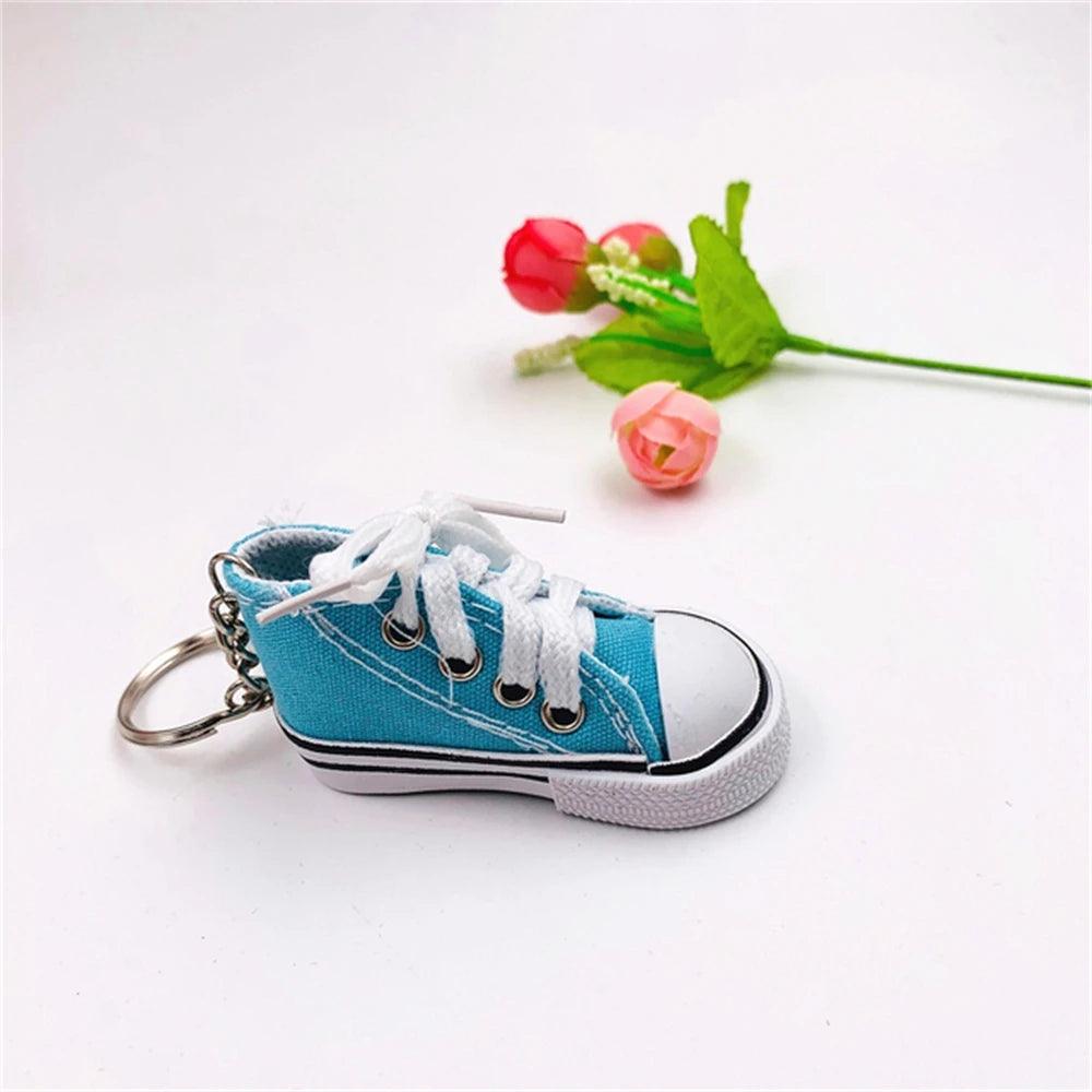 Unique Keychains - Colorful 3d Canvas Sneaker - Mini Key Ring Pendant - TSKC2 - Touchy Style