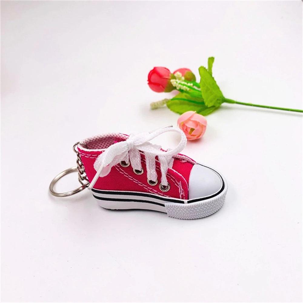 Unique Keychains - Colorful 3d Canvas Sneaker - Mini Key Ring Pendant - TSKC2 - Touchy Style