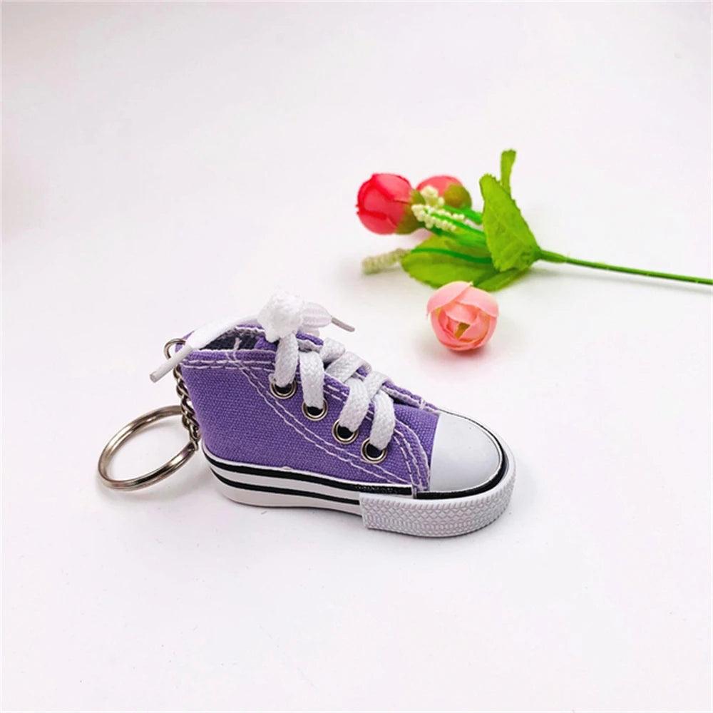 Unique Keychains - Colorful 3d Canvas Sneaker - Mini Key Ring Pendant - TSKC2 - Touchy Style