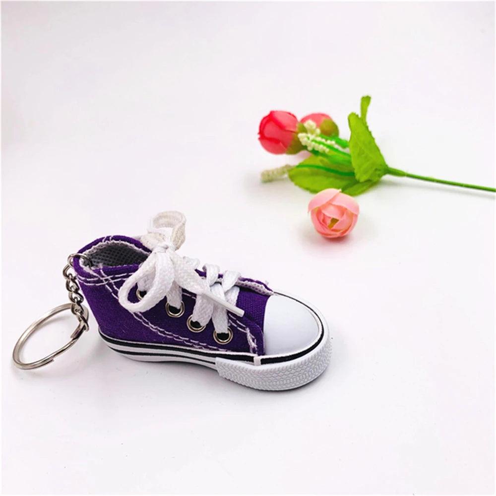 Unique Keychains - Colorful 3d Canvas Sneaker - Mini Key Ring Pendant - TSKC2 - Touchy Style