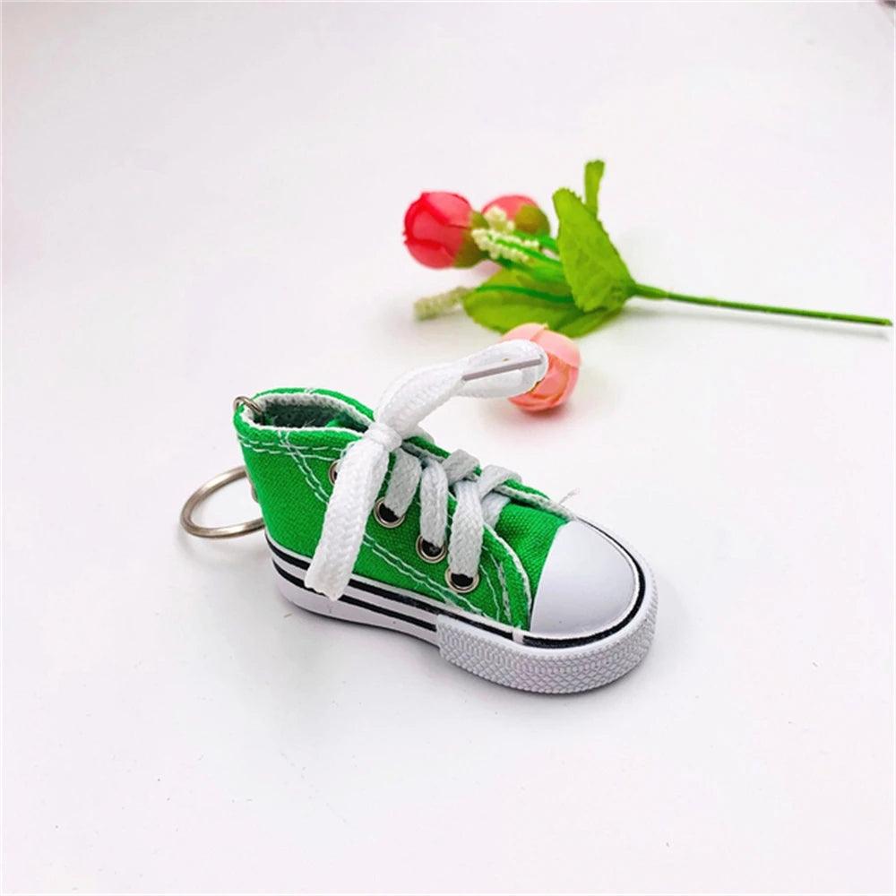 Unique Keychains - Colorful 3d Canvas Sneaker - Mini Key Ring Pendant - TSKC2 - Touchy Style