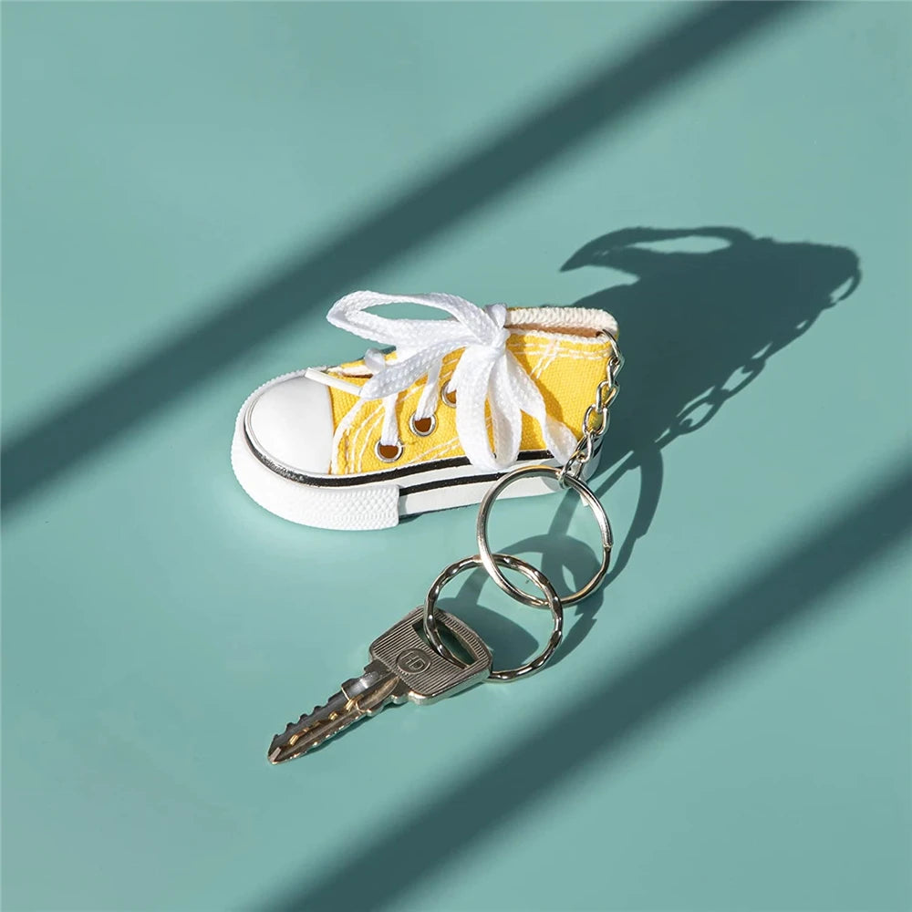 Unique Keychains - Colorful 3d Canvas Sneaker - Mini Key Ring Pendant - TSKC2 - Touchy Style