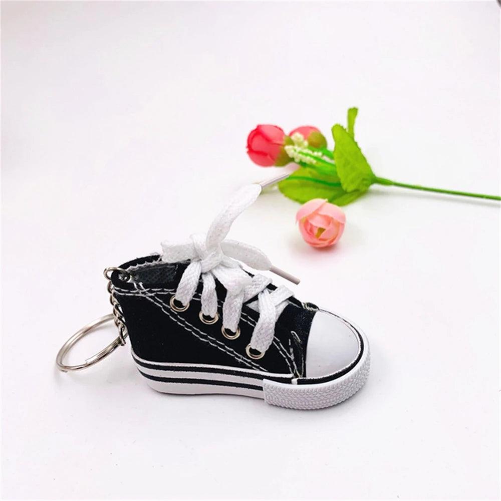 Unique Keychains - Colorful 3d Canvas Sneaker - Mini Key Ring Pendant - TSKC2 - Touchy Style