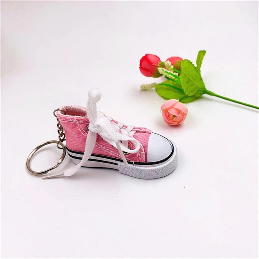 Unique Keychains - Colorful 3d Canvas Sneaker - Mini Key Ring Pendant - TSKC2 - Touchy Style