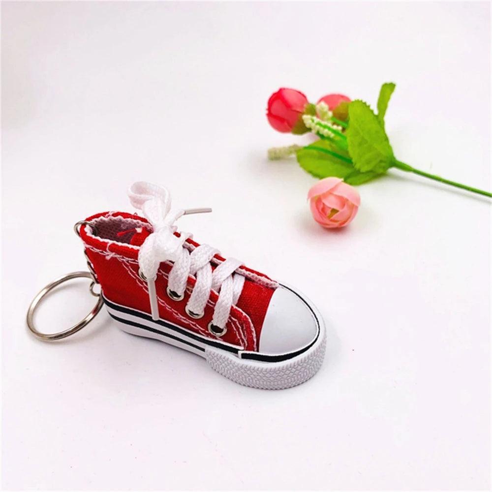 Unique Keychains - Colorful 3d Canvas Sneaker - Mini Key Ring Pendant - TSKC2 - Touchy Style