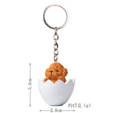 Unique Keychains - Cute Eggshell - Cartoon TeddyPet Pendant - TSKC17 Design - Touchy Style