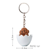 Unique Keychains - Cute Eggshell - Cartoon TeddyPet Pendant - TSKC17 Design - Touchy Style