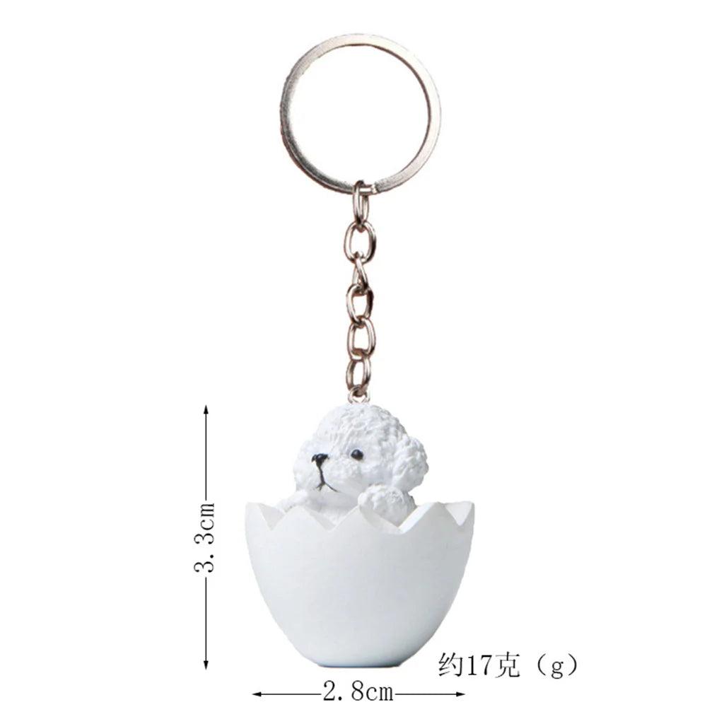 Unique Keychains - Cute Eggshell - Cartoon TeddyPet Pendant - TSKC17 Design - Touchy Style