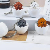 Unique Keychains - Cute Eggshell - Cartoon TeddyPet Pendant - TSKC17 Design - Touchy Style