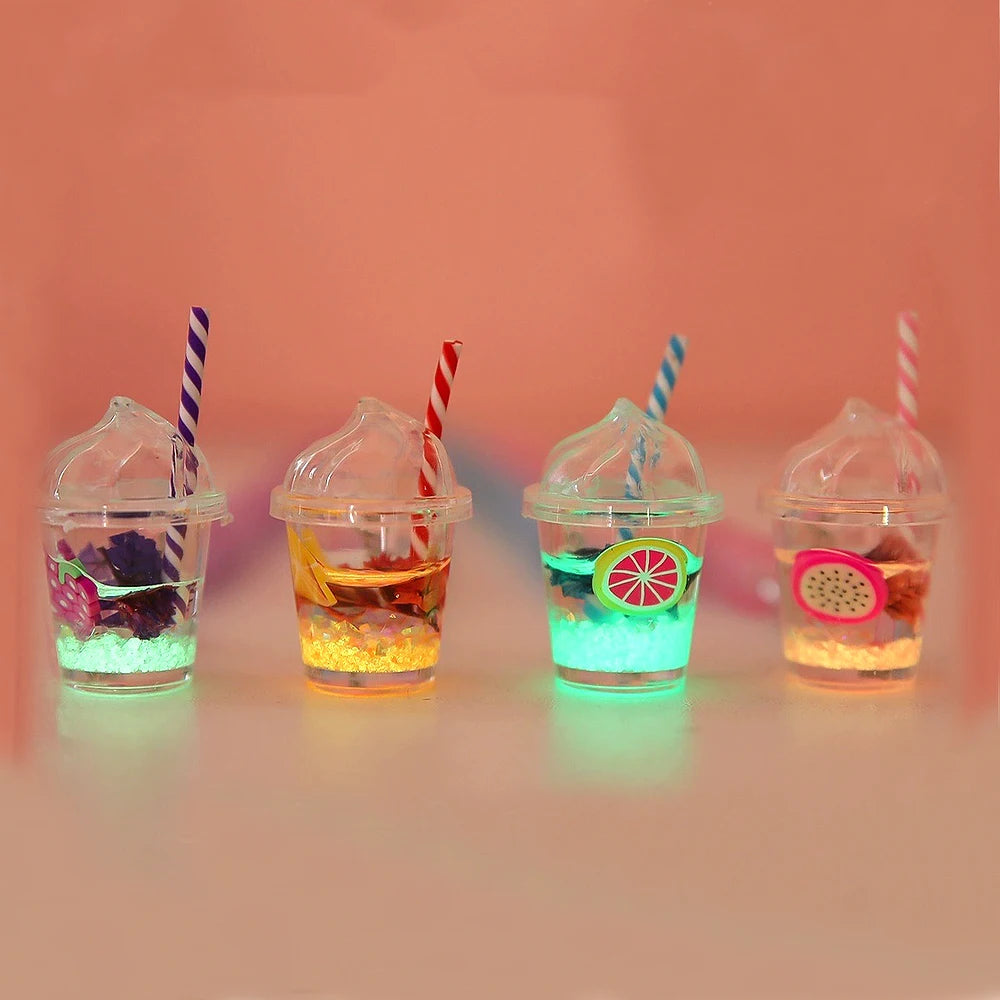 Unique Keychains - Cute Simulation, Acrylic Luminous Bubble Tea - TSKC3 - Touchy Style