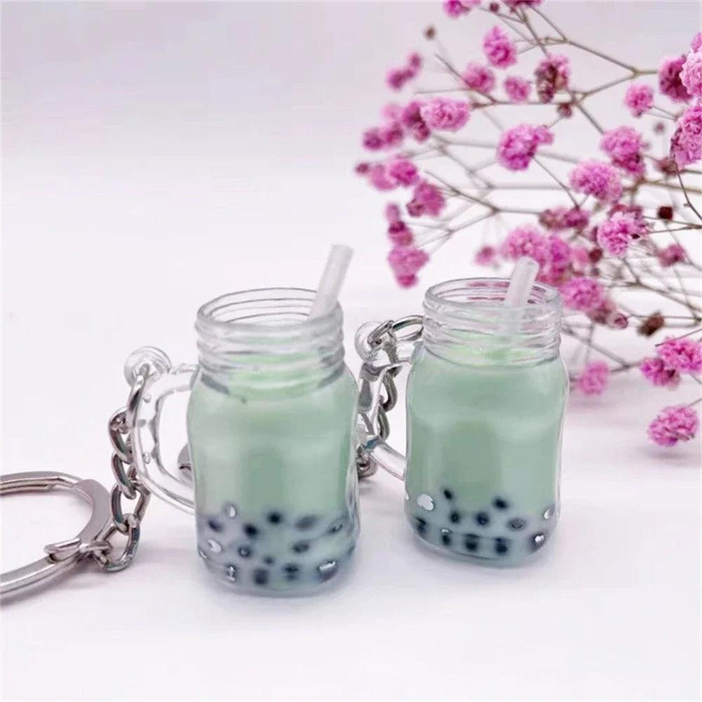 Unique Keychains - Cute Simulation, Acrylic Luminous Bubble Tea - TSKC3 - Touchy Style