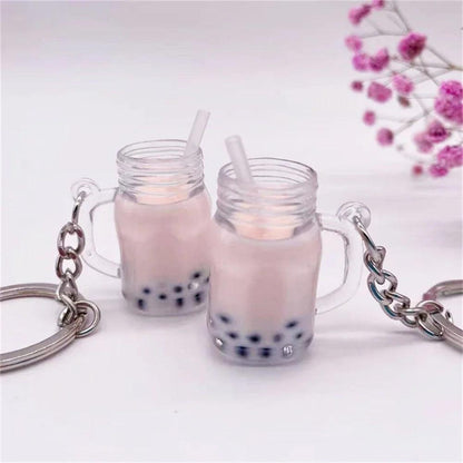 Unique Keychains - Cute Simulation, Acrylic Luminous Bubble Tea - TSKC3 - Touchy Style