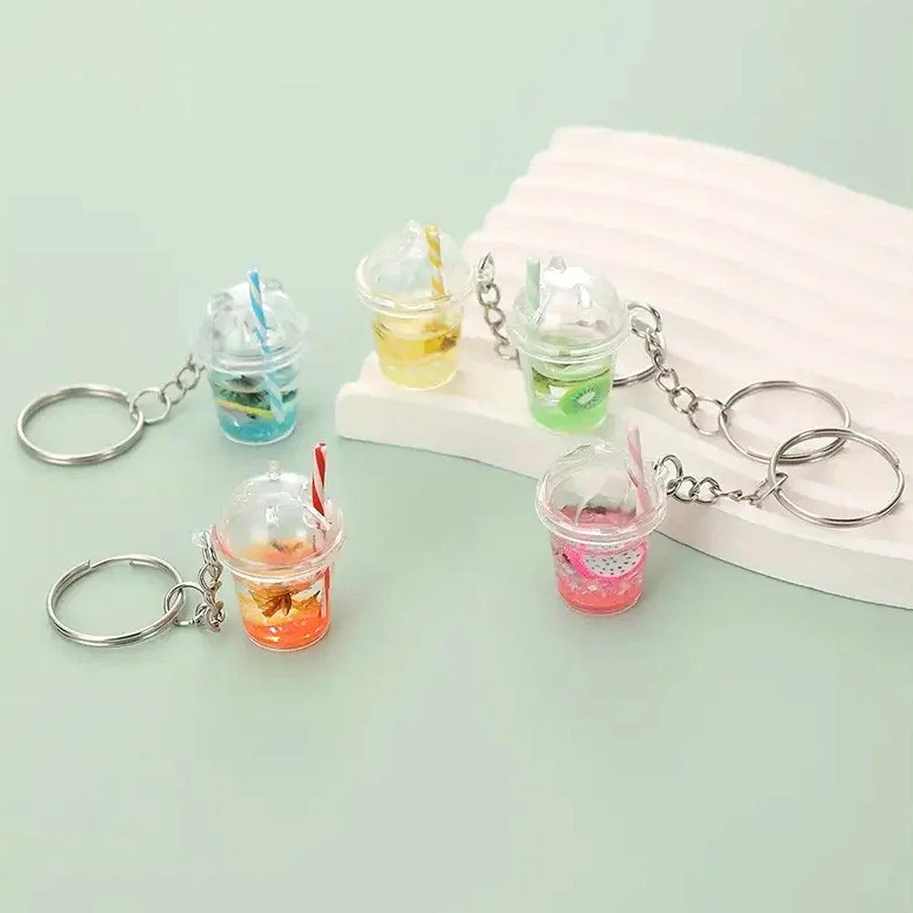 Unique Keychains - Cute Simulation, Acrylic Luminous Bubble Tea - TSKC3 - Touchy Style