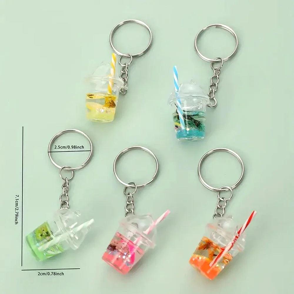 Unique Keychains - Cute Simulation, Acrylic Luminous Bubble Tea - TSKC3 - Touchy Style