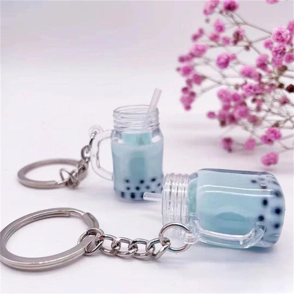 Unique Keychains - Cute Simulation, Acrylic Luminous Bubble Tea - TSKC3 - Touchy Style