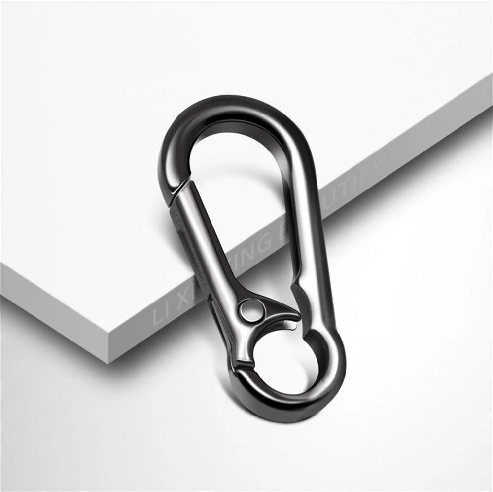 Unique Keychains - Simple Carabiner Shape - Waist Hanging Key Holder - Anti-Lost Metal Keyring Clip - TSKC10 - Touchy Style