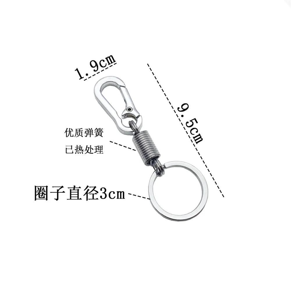 Unique Keychains - Simple Carabiner Shape - Waist Hanging Key Holder - Anti-Lost Metal Keyring Clip - TSKC10 - Touchy Style