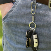 Unique Keychains - Simple Carabiner Shape - Waist Hanging Key Holder - Anti-Lost Metal Keyring Clip - TSKC10 - Touchy Style