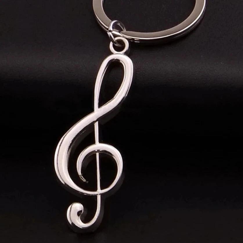 Unique Keychains - Simple Music Symbol - Metal Keyring - TSKC12 Design - Touchy Style