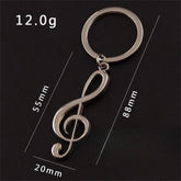 Unique Keychains - Simple Music Symbol - Metal Keyring - TSKC12 Design - Touchy Style