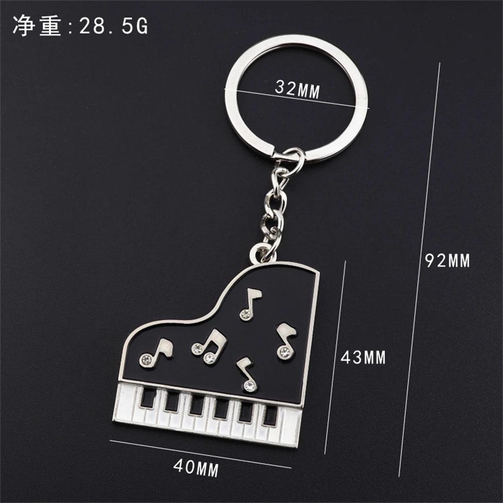 Unique Keychains - Simple Music Symbol - Metal Keyring - TSKC12 Design - Touchy Style