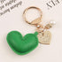 Unique Keychains - Simple PU Leather Heart Shaped Key Rings - TSKC5 - Touchy Style