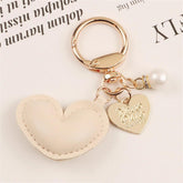 Unique Keychains - Simple PU Leather Heart Shaped Key Rings - TSKC5 - Touchy Style