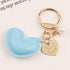 Unique Keychains - Simple PU Leather Heart Shaped Key Rings - TSKC5 - Touchy Style