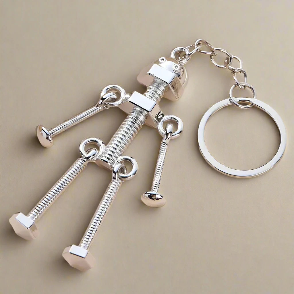 Unique Keychains - Vintage Robot - Movable Joint Robot Keyrings - TSKC9 - Touchy Style