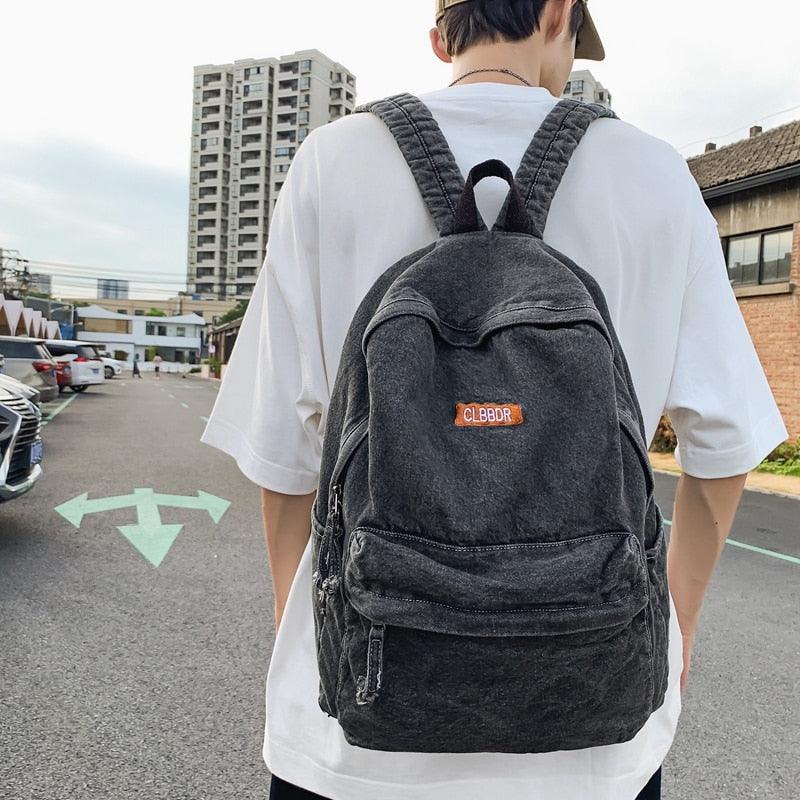 Mini Men's Backpack Fashion Small Black Shoulder School Bag for Man 2023  Canvas Designer Waterproof Travel