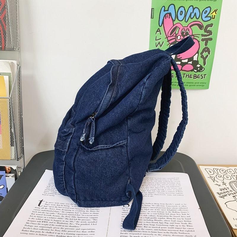 Disposable Grey Colour Comfortable And Light Weight Easy To Carry Denim  School Bags at Best Price in Bharuch | Tritha Bag Center