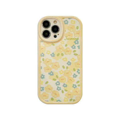 Vintage Sweet Yellow Flowers Phone Cases for iPhone 14, 13, 11, 12, Pro Max, 14 Plus, XR, XS Max, 8 Plus - Touchy Style