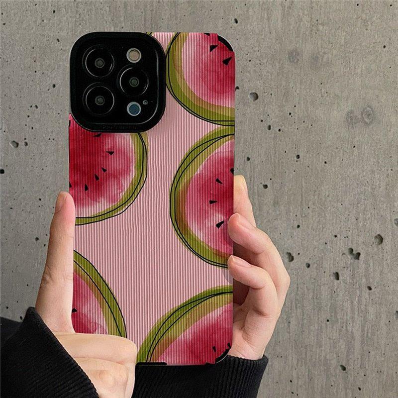 Watermelon Fruit Cute Phone Cases For iPhone 14, 13 Pro Max, 12, 11, XS Max, XR, X, 7, 8 Plus, SE - Touchy Style