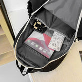 Waterproof Nylon Solid Cool Backpack RX443- Korean Style For Teenagers - Touchy Style