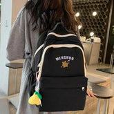 Waterproof Nylon Solid Cool Backpack RX443- Korean Style For Teenagers - Touchy Style