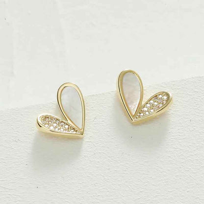 White Drop Earrings Charm Jewelry ECJXYO01 Sweet Heart Pattern Accessories - Touchy Style