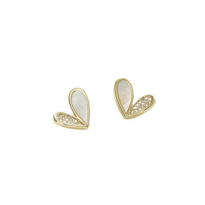 White Drop Earrings Charm Jewelry ECJXYO01 Sweet Heart Pattern Accessories - Touchy Style