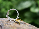 Willow Bird Charm Finger Ring LFJD0159: 925 Sterling Silver Jewelry - Touchy Style .