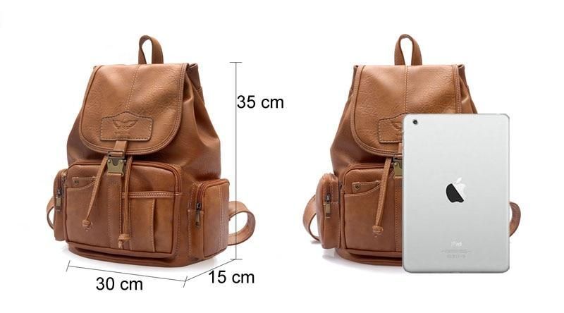 XA50H Vintage Cool Backpack: High-Quality Leather School Bags