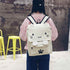 XA909H Canvas Cool Backpack: Cartoon Cat Embroidery School Bag - Touchy Style