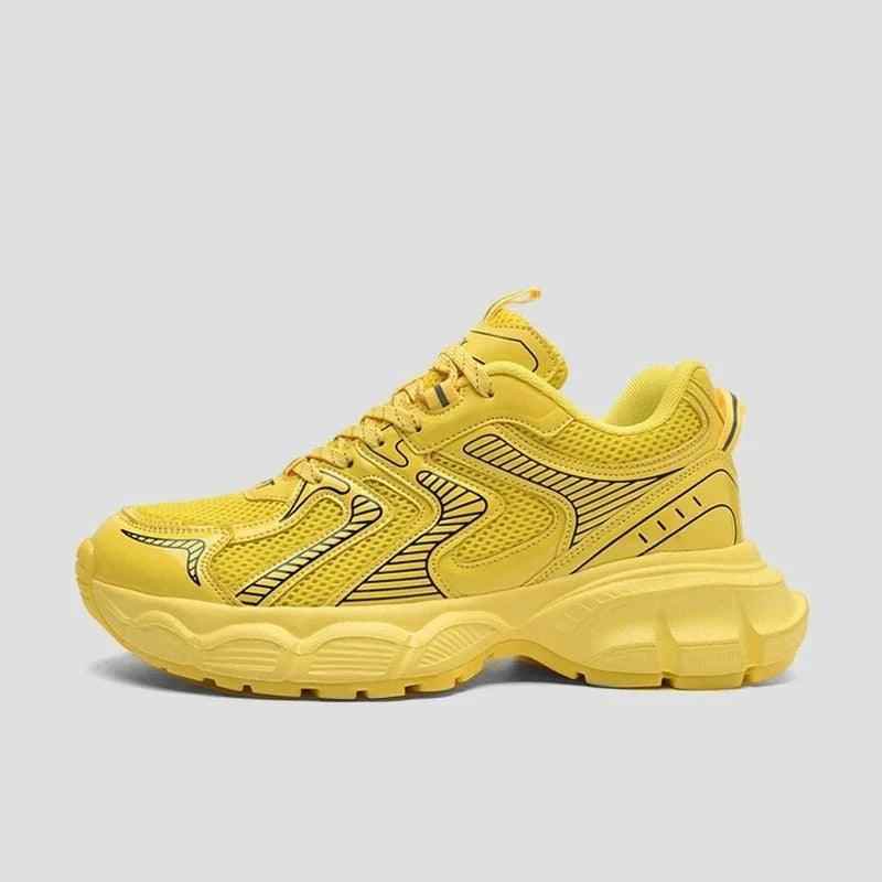 Chunky yellow trainers on sale