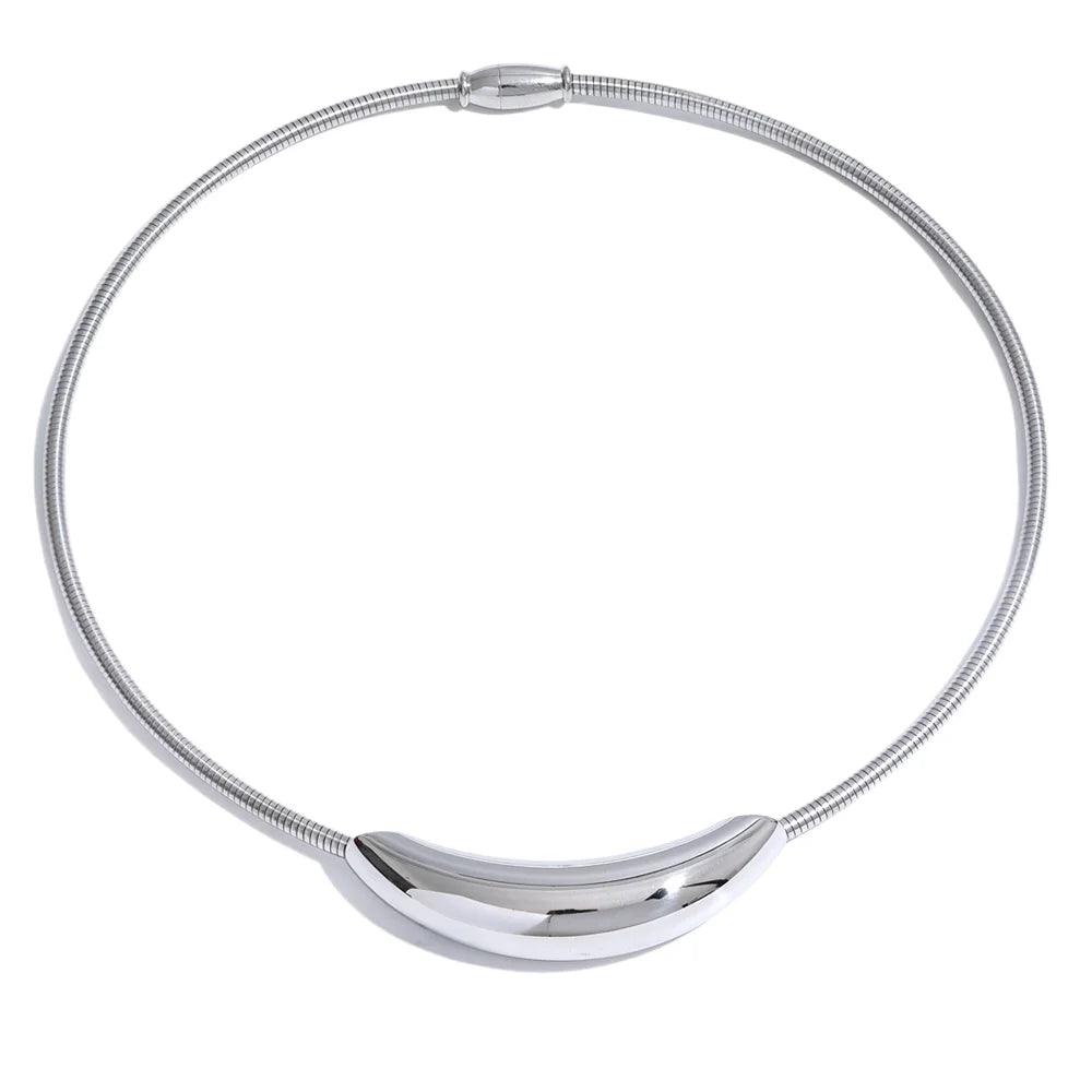 YH387A Necklace Charm Jewelry - Choker Lightweight Stainless Steel Necklace - Touchy Style