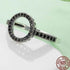 100% 925SS Forever Black Round Finger Ring Charm Jewelry - SCR041 - Touchy Style