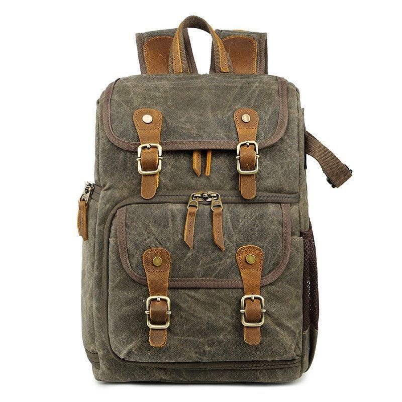 2021 Cool Backpacks Waterproof Canvas Leather Rucksacks Multifunction Fashion 