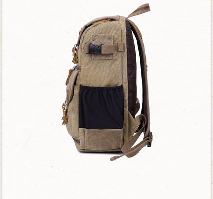 2021 Cool Backpacks Waterproof Canvas Leather Rucksacks Multifunction Fashion 