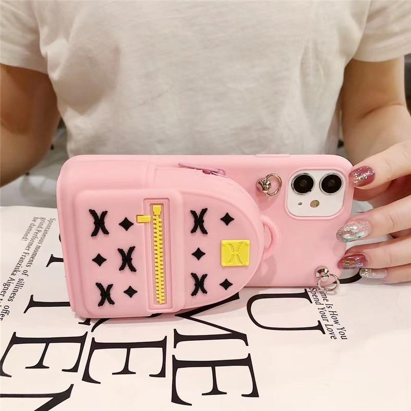 3D Silicon Wallet Coin Bags Cute Phone Case For Galaxy A30 A40 A50 A70 A10 A20 A10E A20S A30S A90 - Touchy Style